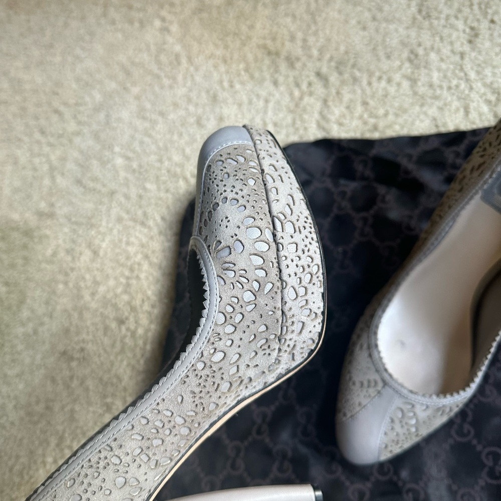 Dior suede and leather pumps size 8.5 - Picture 5 of 7